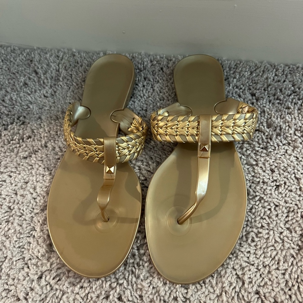 Gold Jack Roger’s Flip Flops